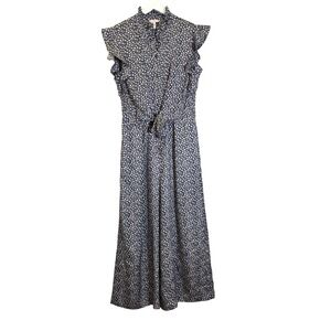 Rebecca Taylor Silk Ruffle Jumpsuit Tie Waist Casual Summer - size 8‎